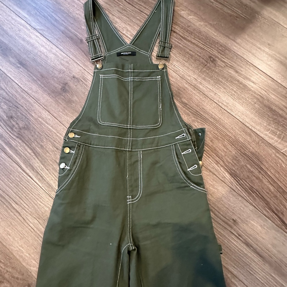 Women's Green Overalls - Picture 5 of 9